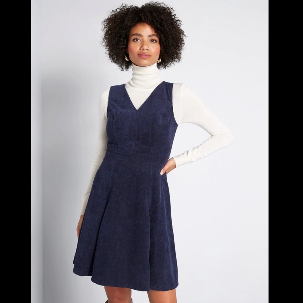 💥LAST CHANCE💥ModCloth navy Dress/pinafore